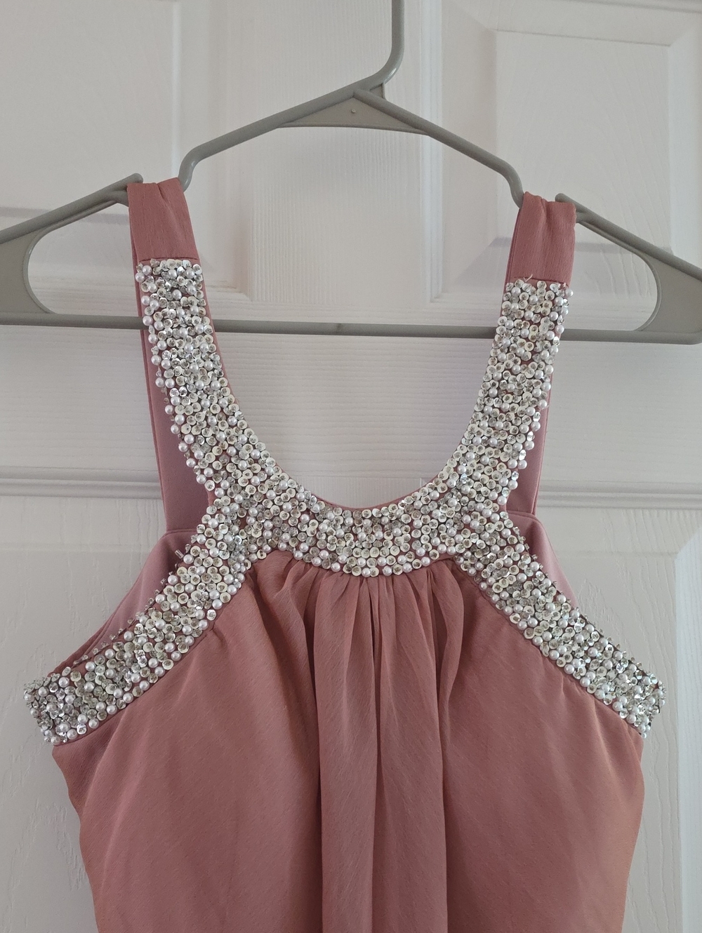Scarlett Pink Embellished Dress with Sequin Accent